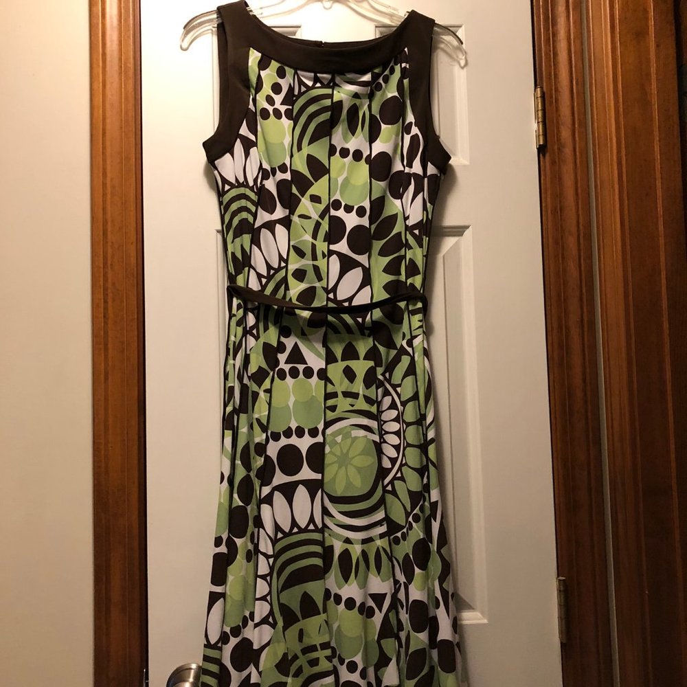 Unique Green and brown cocktail dress